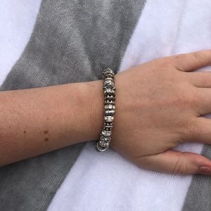 UPDATED  - bracelet // stretchy silver bracelet